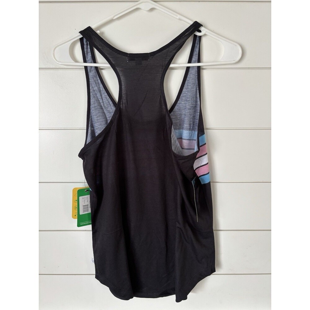 TRANS PRIDE FLAG RACERBACK TANK TOP Size Large - Picture 2 of 3